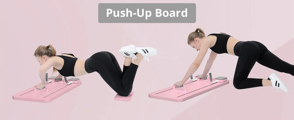 Multifunction Pilates Board Abdominal Board Resistance Bands Exercise Push-Ups Stands Fitness Plate Automatic Workout Exercise