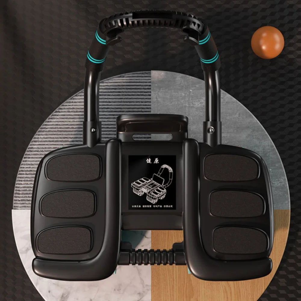 Abdominal Wheel Exerciser Six Elbow Design Slider Abdominal Workout Wheel Automatic Rebound Antislip Home Gym Fitness Equipment
