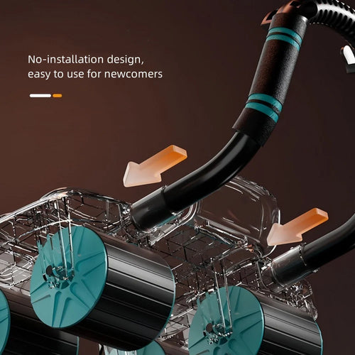 Abdominal Wheel Exerciser Six Elbow Design Slider Abdominal Workout Wheel Automatic Rebound Antislip Home Gym Fitness Equipment