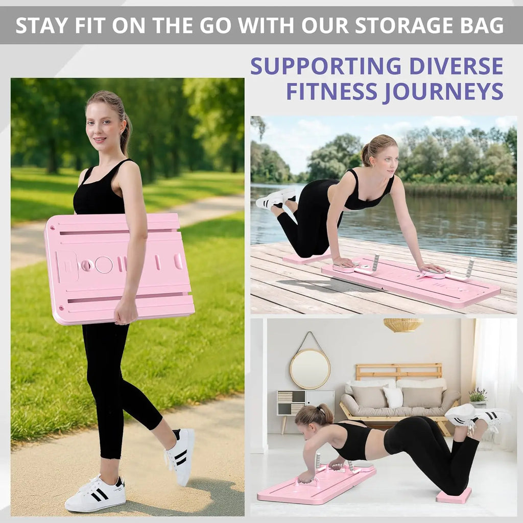 Multifunction Pilates Board Abdominal Board Resistance Bands Exercise Push-Ups Stands Fitness Plate Automatic Workout Exercise