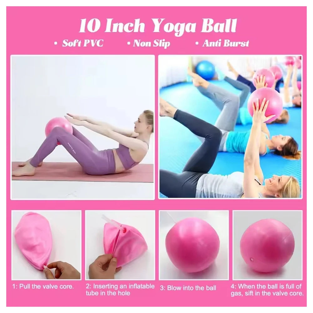 Pilates Yoga Set 13 Piece Home Pilates Kit for Women Pilates Equipment Toning Fitness Essentials Starter Set Accessories